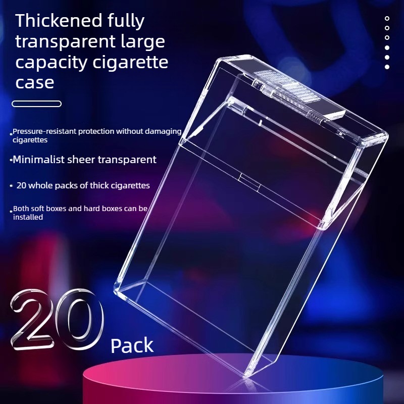透明フリップカバースライド式タバコボックスポータブル密封防水 - Smoking & Vaping Accessories のレビューと価格