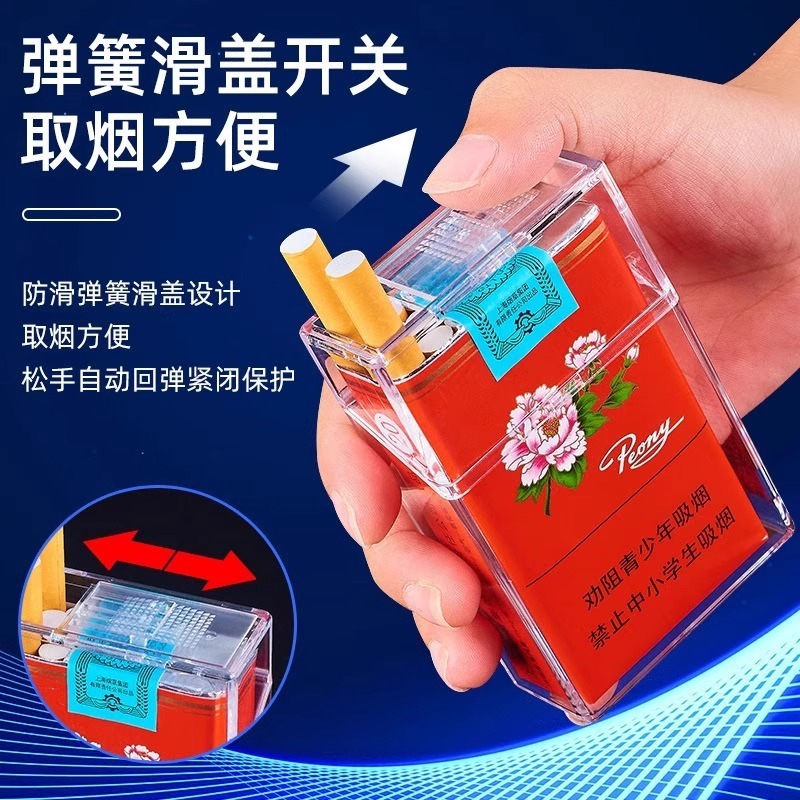 透明フリップカバースライド式タバコボックスポータブル密封防水 - Smoking & Vaping Accessories のレビューと価格